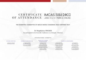 Certyfikat dr Świder specjalista medycyny estetycznej