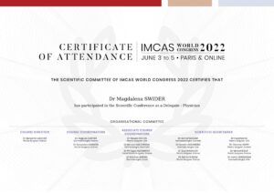 Certyfikat dr Świder specjalista medycyny estetycznej